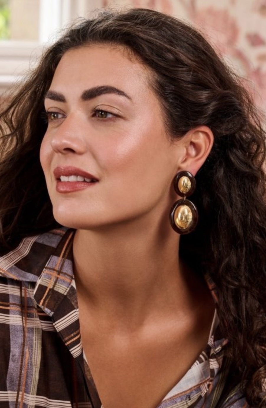 Oorbellen met gouden detail