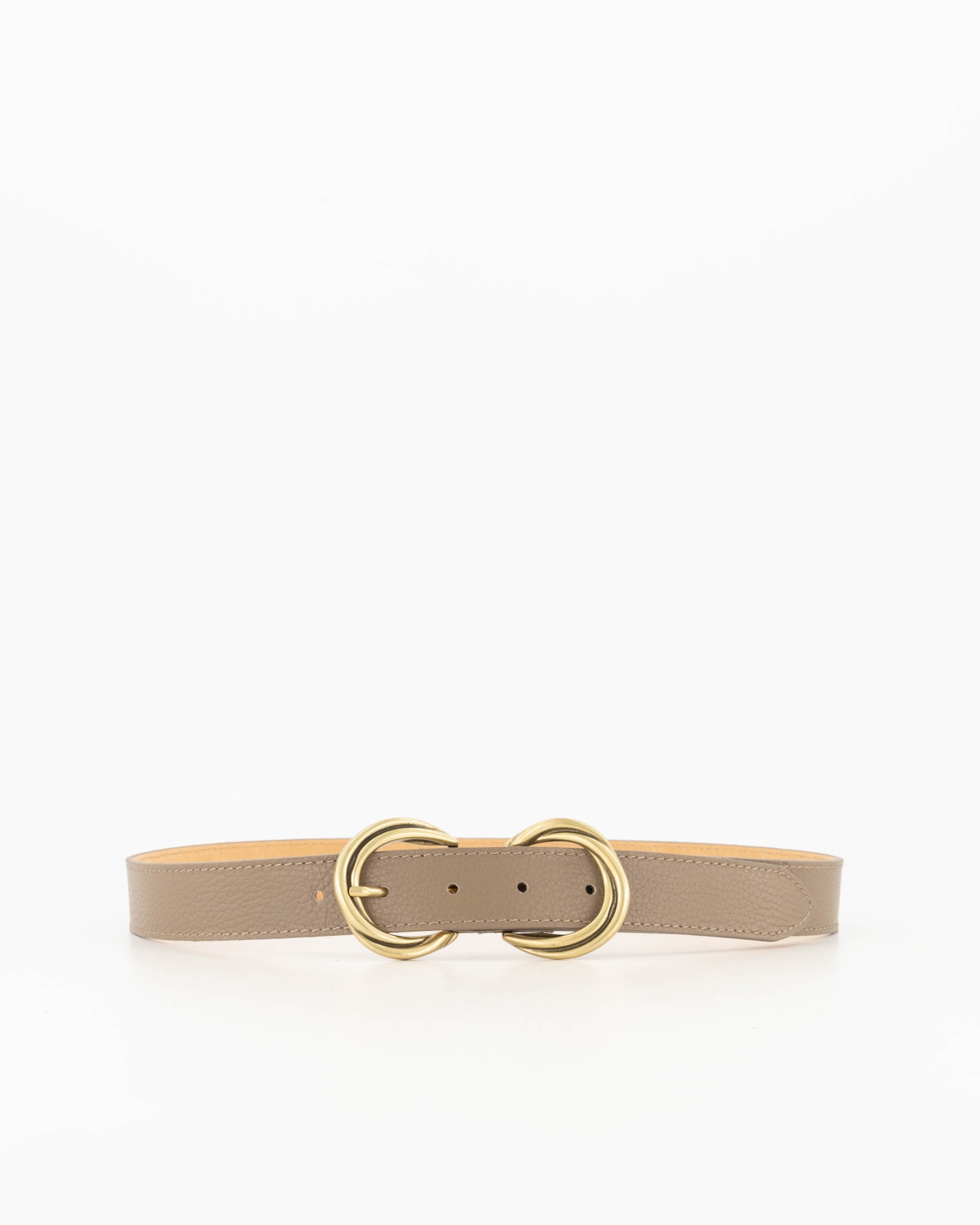 Leren ceintuur met dubbele buckle