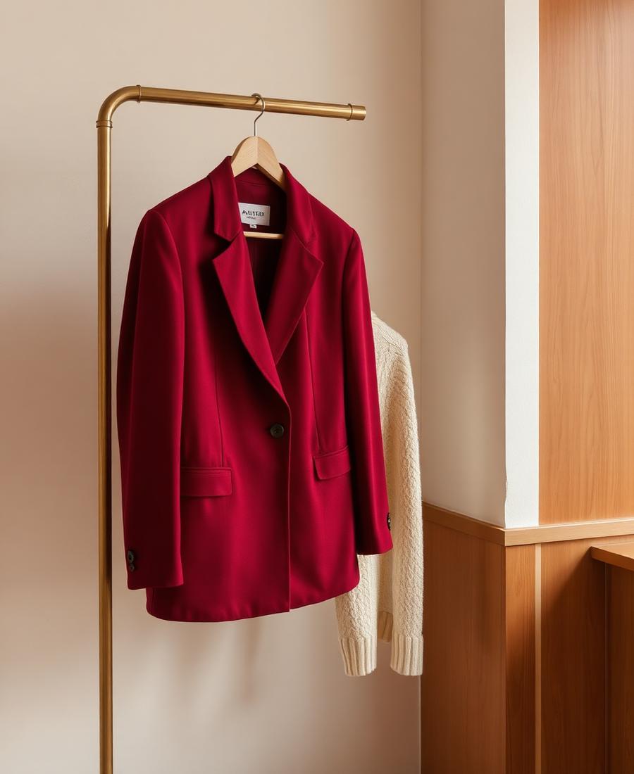 Kersenrood Dominique Jacket van Nukus by Nick Vervoort