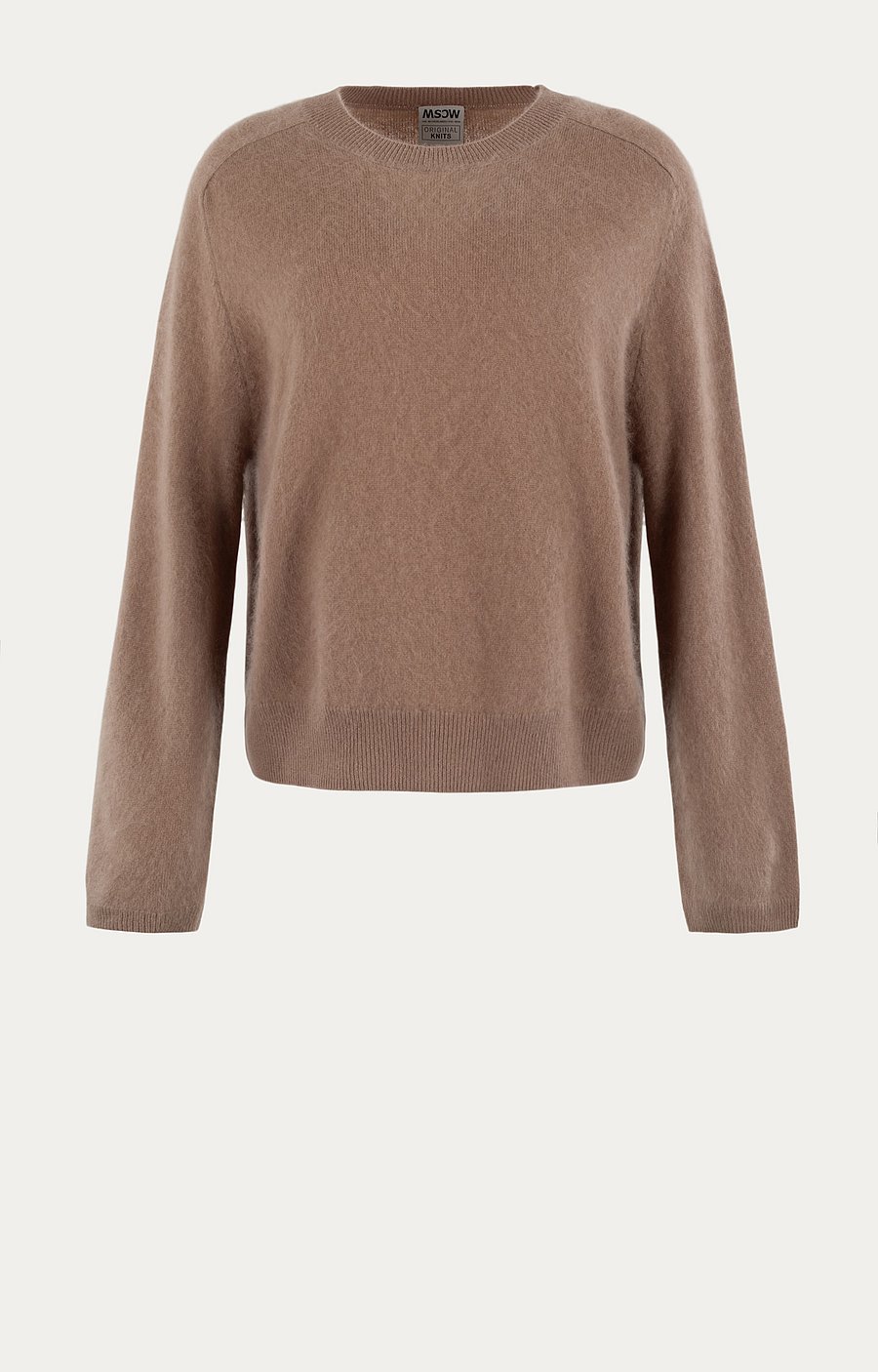 Camelkleurige Pullover Florance van Moscow met ronde hals