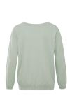 Sweater met boothals in de kleur mineral gray.