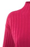 Geribde trui met col van het merk Yaya in de kleur rethink pink.