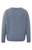Ribbed sweater met ronde hals in de kleur blauw.