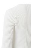 Geribde top met ronde hals en korte mouwen van het merk Yaya in de kleur bright white.