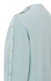 Pullover met knoopdetails op de mouwen van het merk Yaya in de kleur blauw.