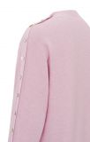 Pullover met knoopdetails op de mouwen van het merk Yaya in de kleur roze.