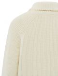 Pullover met col en ritsen van het merk Yaya in de kleur off white.