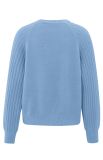 01-000410-410 Rib Mixed Pullover - Bel Air Blue