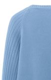 01-000410-410 Rib Mixed Pullover - Bel Air Blue