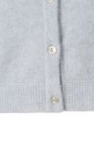 Fijnbrei vestje van het merk Yaya van wolmix met ronde hals en knoopsluiting in de kleur pearl blue.