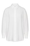 Witte blouse met lange mouwen en relaxte fit.