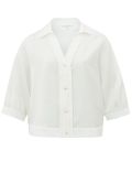 Witte blouse van Yaya met 3/4 mouw en knoopsluiting.