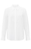 Lyocell blouse van het merk Yaya met lange mouwen, blousekraag en blinde knoopsluiting in de kleur wit.