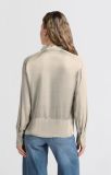 01-201133-501 Fabric Mix Blouse - Feather Grey