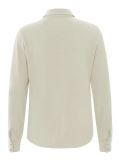 Basic jersey blouse van het merk Yaya met lange mouwen en blinde knoopsluiting in de kleur silver birch sand.
