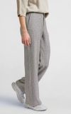 01-301170-501 Geruite Wijde Broek - Feather Grey