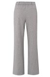 01-301170-501 Geruite Wijde Broek - Feather Grey