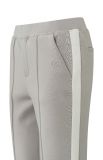 Scuba broek van het merk Yaya met aangesloten pasvorm en bies langs de zijnaden van de pijpen in de kleur paloma grey.