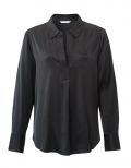 Satinlook tuniek blouse met lange mouwen in de kleur antraciet.
