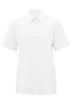 Shirt van het merk Yaya met polokraag, korte mouwen en drie knoopjes in de kleur wit.