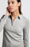 01-709256-501 Jersey Polo - Medium Grey Melange