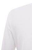 T-Shirt met ronde hals en lange mouw in de kleur wit.