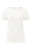 T-Shirt van het merk Yaya met boothals en kotrte mouwen in de kleur star white.