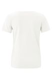 T-Shirt van het merk Yaya met boothals en kotrte mouwen in de kleur star white.