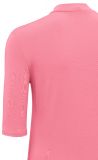 Roze top met hoge hals en korte mouwen van het merk Yaya in de kleur roze.