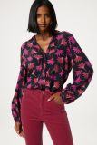 CLT-BLS-58-AW24 Liv Blouse - Zwart/Cerise Red