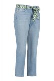 Spijkerbroek met 7/8 lengte en strikceintuur in de kleur light jeans blue.