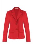 Travel blazer van stevig travel kwaliteit met faux klepzakken van het merk Studio Anneloes in de kleur rood.