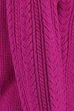 Pullover met kabels, ronde hals en geplooide lange mouwen van het merk Studio Anneloes in de kleur magenta.