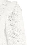 Gebreide trui met patroon, ronde hals, lange mouwen en ruffles bij de mouwinzet van het merk Studio Anneloes in de kleur off white.