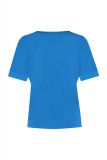 T-Shirt met korte mouw en V-hals in de kleur cobalt.