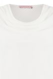 Travel blousetop met waterval hals en lange mouwen in de kleur off white van het merk Studio Anneloes.
