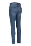 Slimfit jeans met knoop/ritssluiting van het merk Studio Anneloes in de kleur dark jeans.