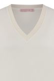 T-Shirt met lange mouwe en V-hals van het merk Studio Anneloes in de kleur off white.