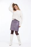 Korte faux leather rok met deelnaden van het merk Studio Anneloes in de kleur cool lila.