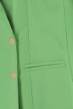 Double breasted travelblazer van het merk Studio Anneloes met reverskraag en paspelzakken in de kleur light green.