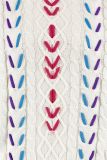 Gebreide trui met kabels en gekleurde details van het merk Studio Anneloes in de kleur off white.