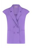 Travelblazer van het merk Studio Anneloes met kapmouwtje, reverskraag, paspelzakken en dubbele rij knopen in de kleur paars.