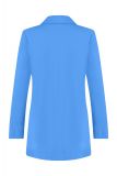 Travel blazer met extra lengte en enkele knoopsluiting van het merk Studio Anneloes in de kleur shirt blue.