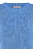 Gebreide top met ronde hals en aangebreide korte mouw van het merk Studio Anneloes in de kleur shirt blue.