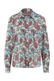 Travel blouse met Hawaii print, klassieke kraag en lange mouwen met manchetten van het merk Studio Anneloes in de kleur pink/off white.