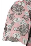 Jacquard blouse met floral print van het merk Studio Anneloes met ronde hals met ritssluiting in de nek en korte pofmouwen in de kleur roze.