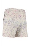 Korte jacquard broek van het merk Studio Anneloes met bloemenprint en strikceintuur in de kleur purple/coral.