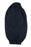Katoenen pullover met V-hals en een kort bewerkt mouwtje van het merk Studio Anneloes in de kleur dark blue.