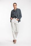 5-Pocket broek van het merk Studio Anneloes met knoop/ritssluiting en tailleband met riemlussen in de kleur off white.