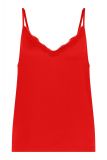 Singlet van het merk Studio Anneloes met verstelbare bandjes en V-hals met kant in de kleur rood.